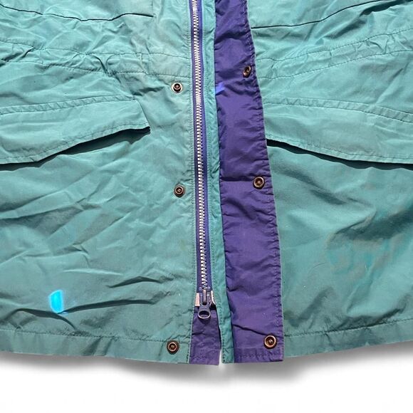 Vintage Made in USA North Face Blue Light Blue Teal Coat Jacket Gore Tex Sz L - Picture 7 of 7